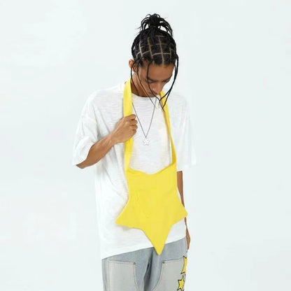 Y2K Star Tote Button Bag