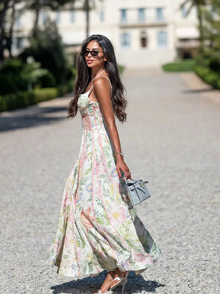 Vintage Floral Maxi Dress