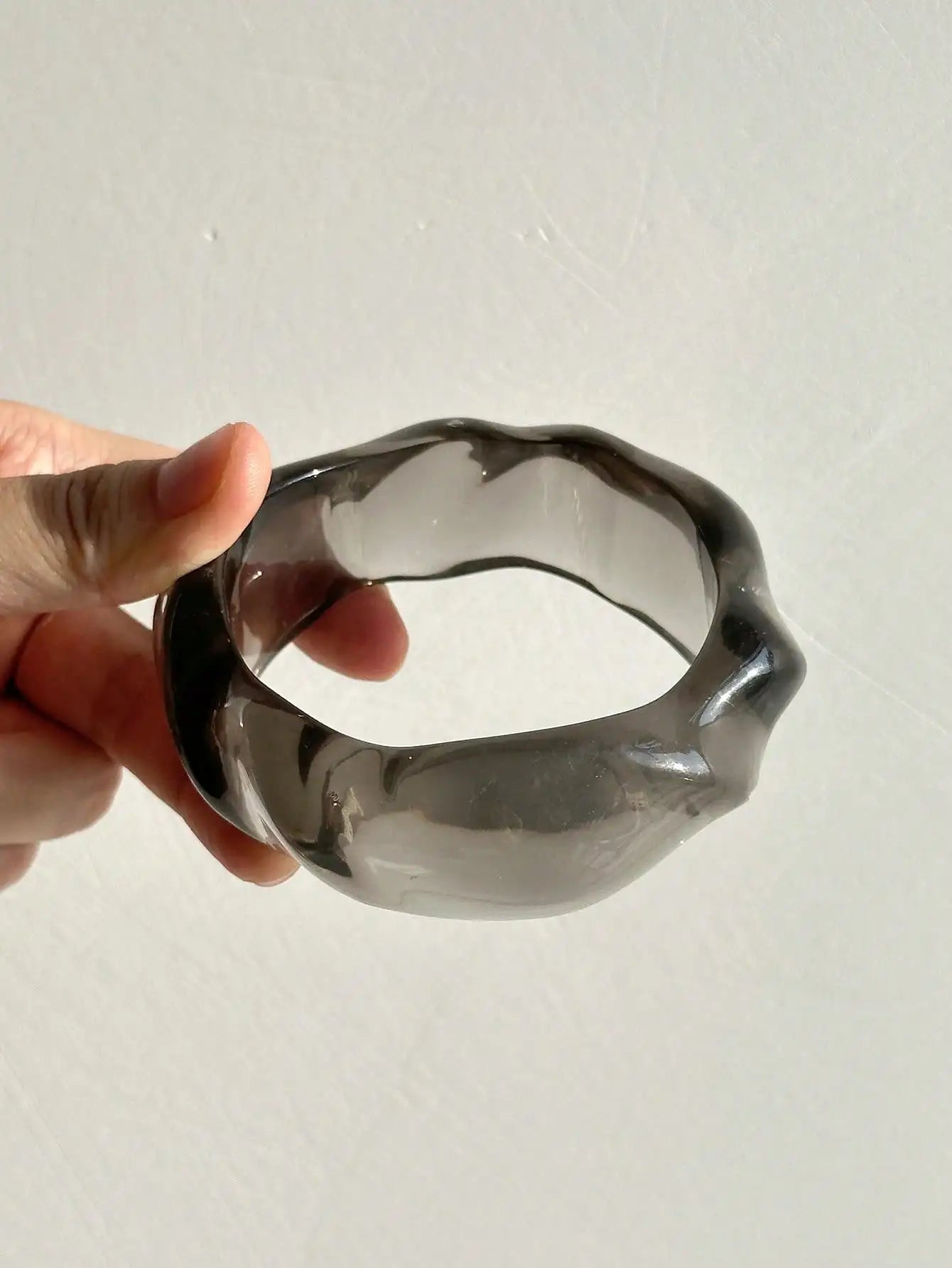 Y2K Chunky Bangle Zebra Resin Stack Set