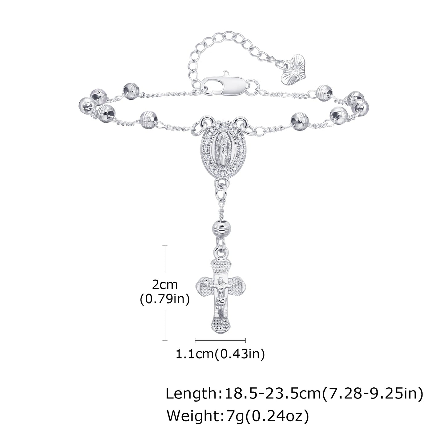 Y2K Gold Cross Charm Bracelet