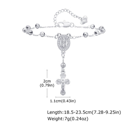 Y2K Gold Cross Charm Bracelet
