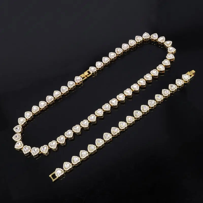 45CM Rhinestone Cuban Chain
