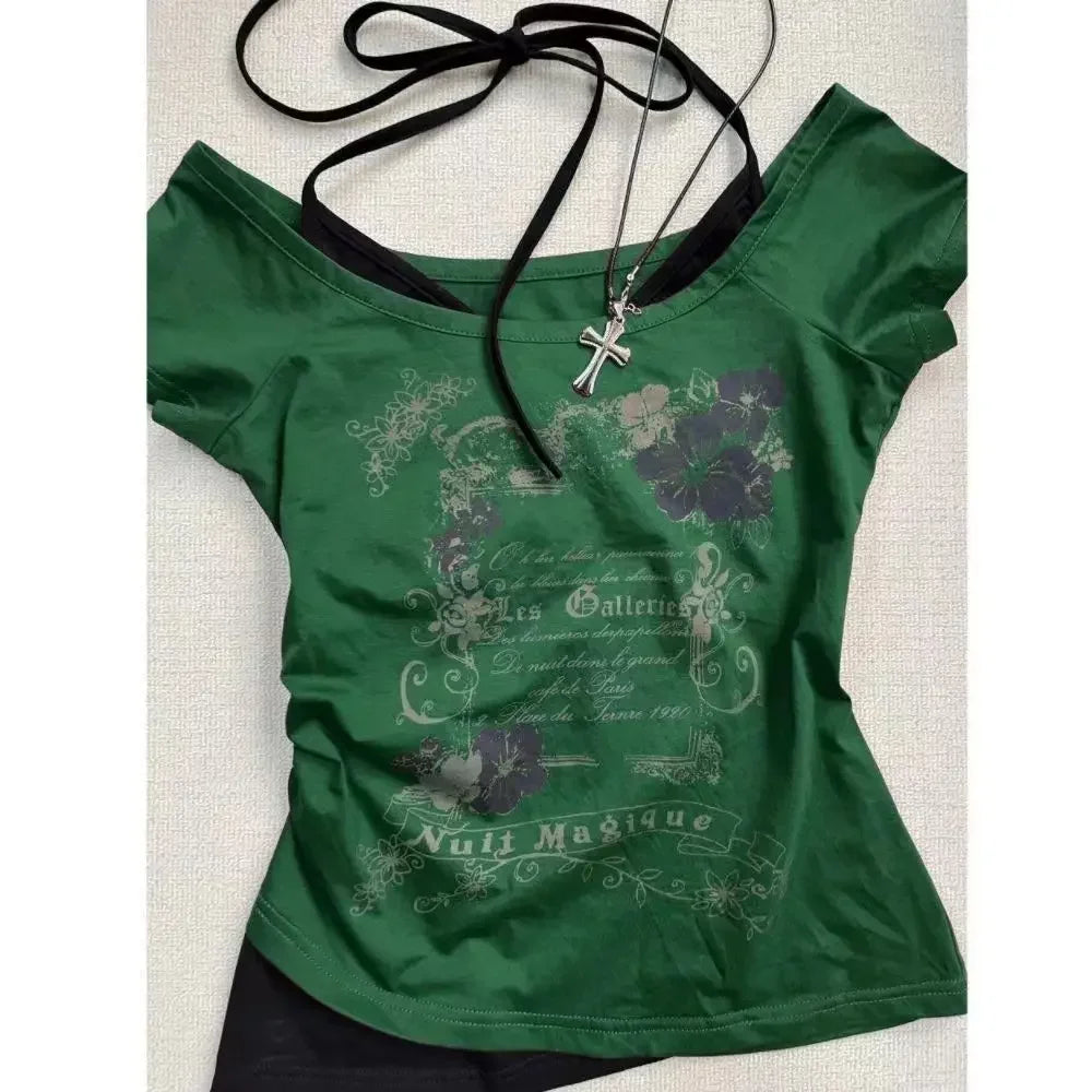 Y2K 2000's Tie-Halter Tops