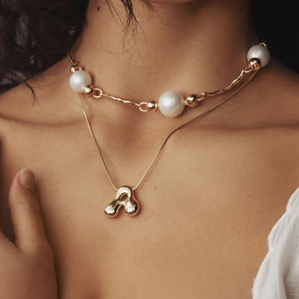Initial Pearl Necklace